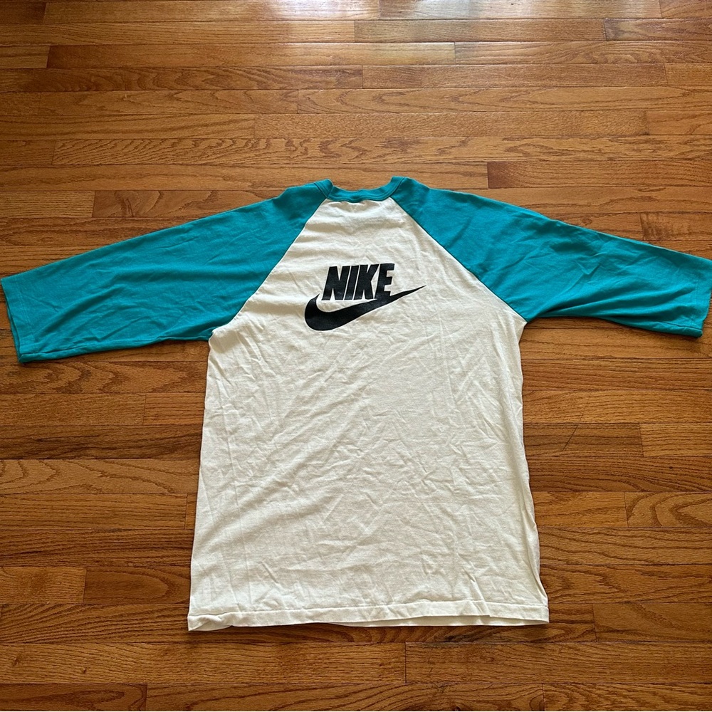 1990s Nike Fruit Of The Loom Boot Raglan-Cut 3/4 Sleeve Shirt Size Large